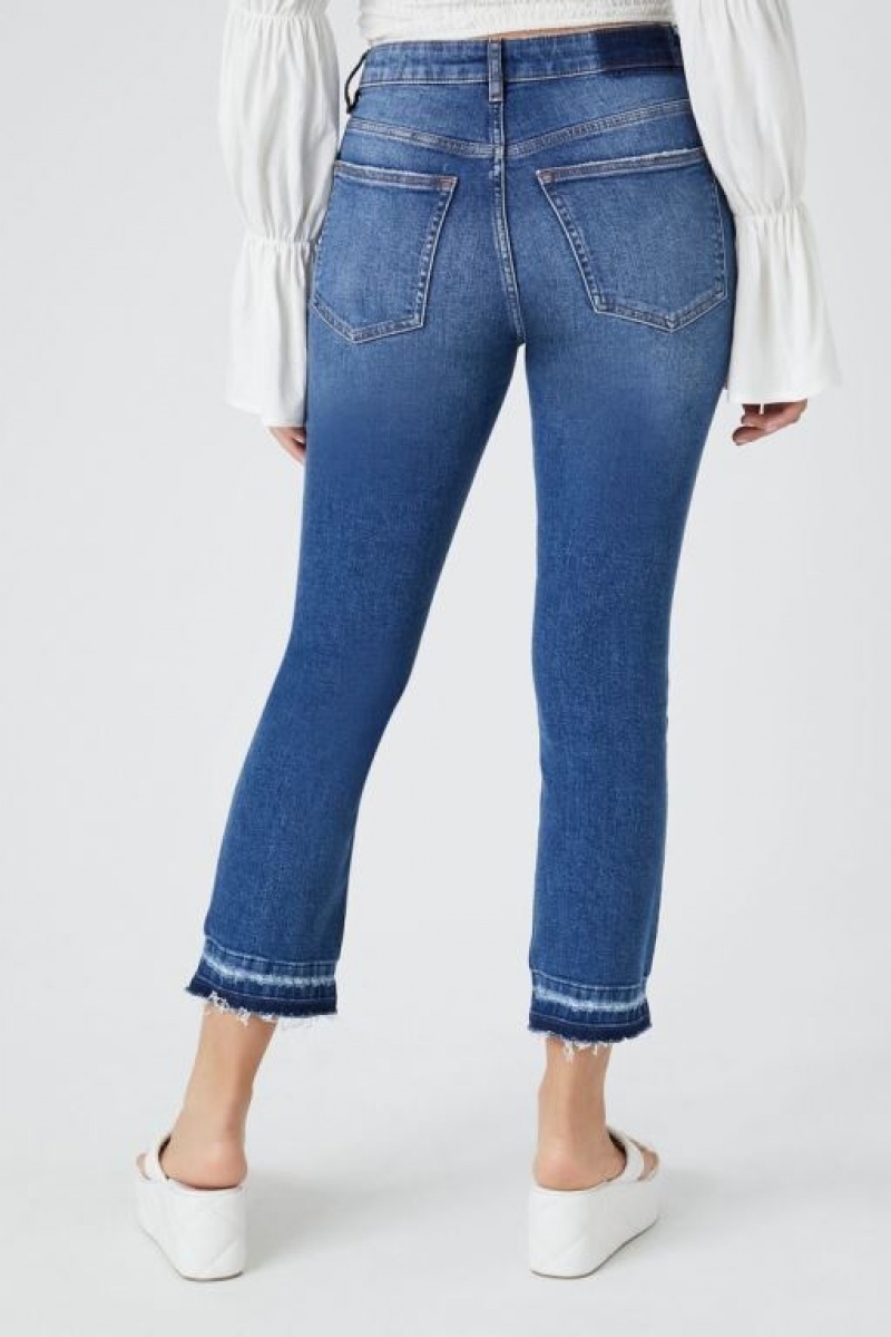 Jeans Forever 21 Stretch Denim Ankle Mujer Azules | THsAkOR3Lv1