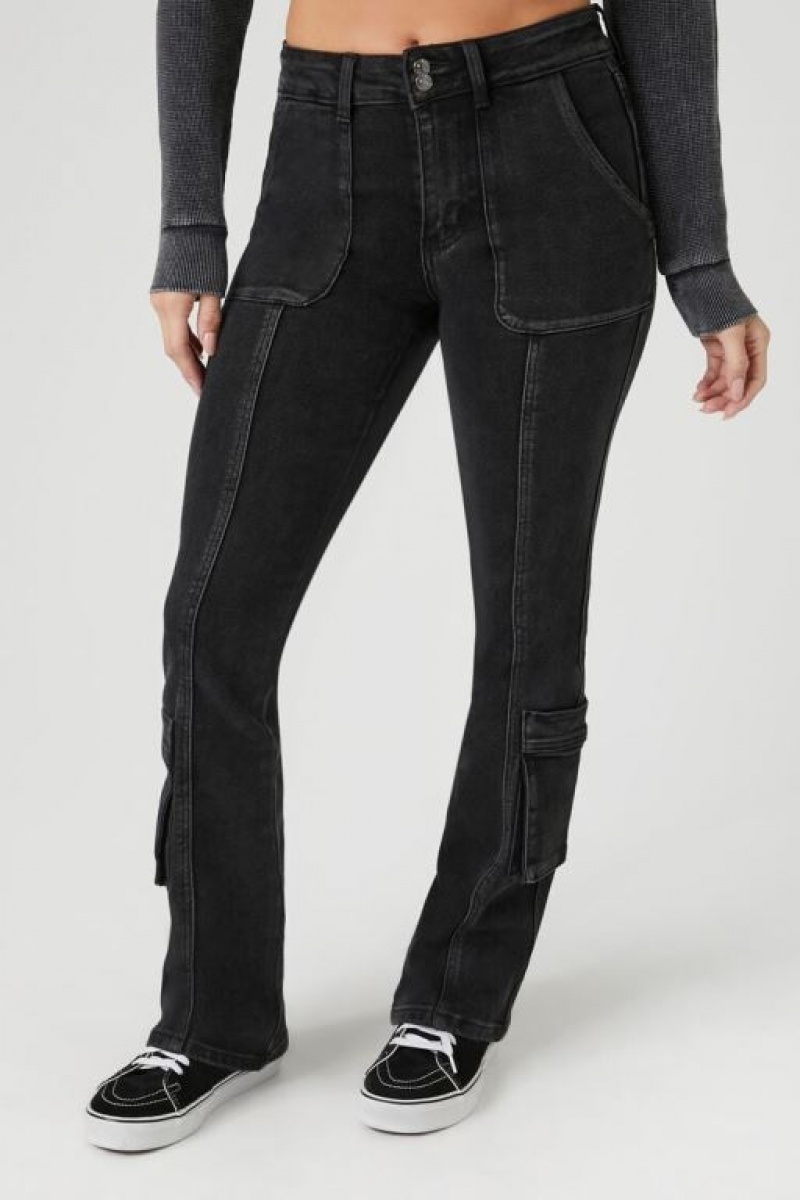 Jeans Forever 21 Stretch Denim Bootcut Mujer Negras | 6iCT0cJFzL6