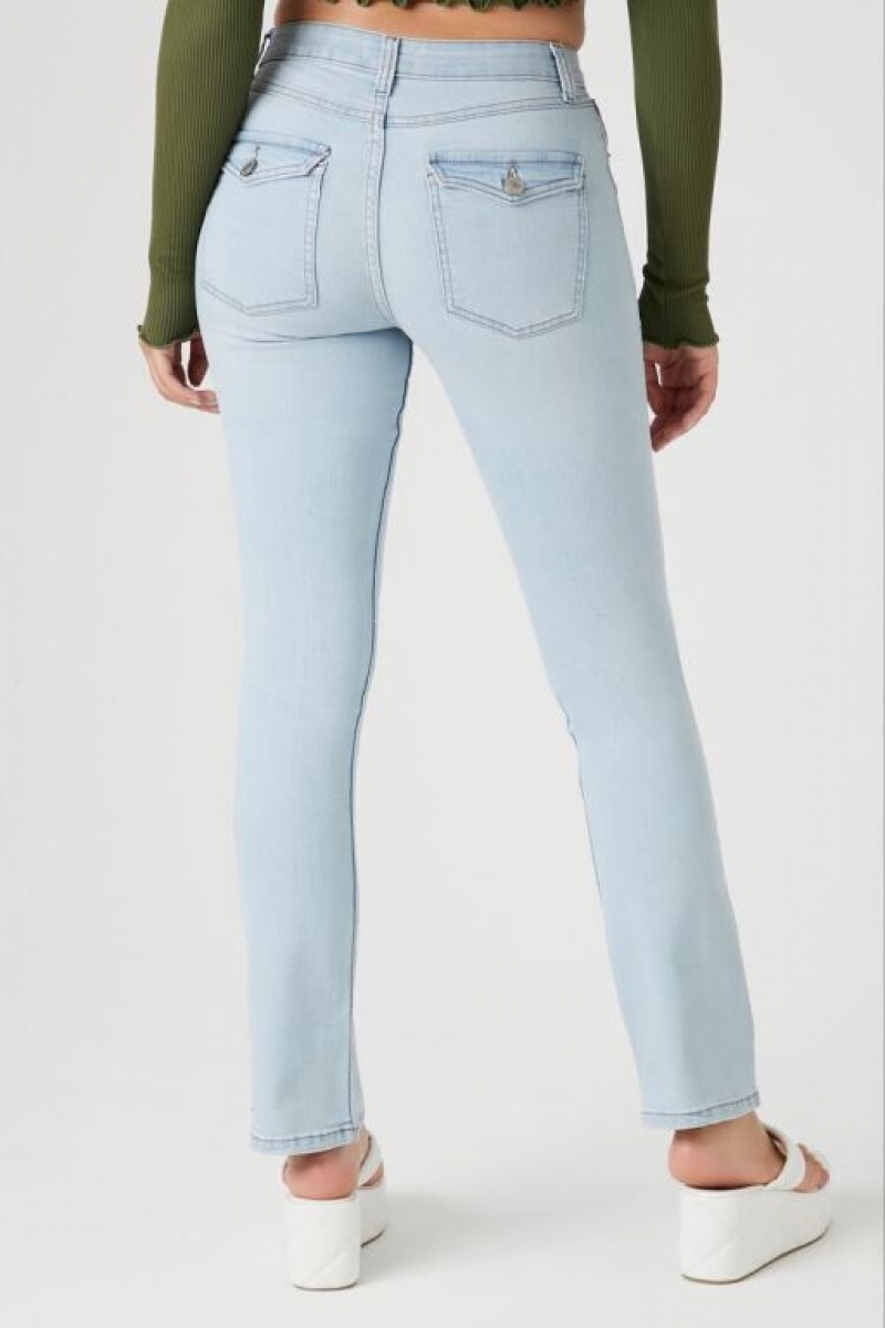 Jeans Forever 21 Stretch Denim Bootcut Mujer Azules Claro | HKKyQDQYNCT