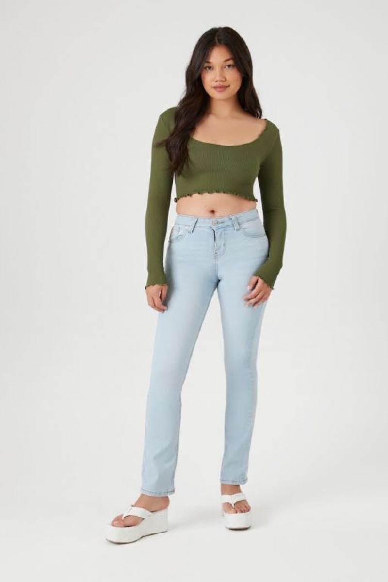 Jeans Forever 21 Stretch Denim Bootcut Mujer Azules Claro | HKKyQDQYNCT