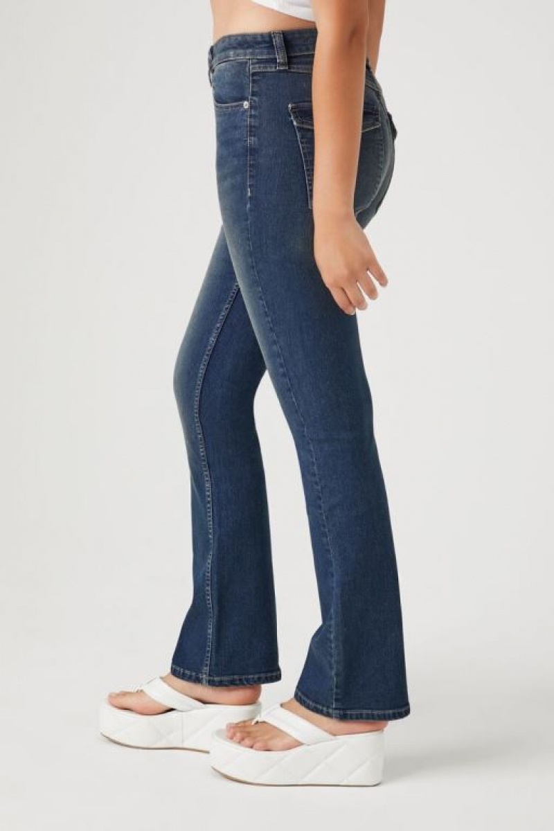 Jeans Forever 21 Stretch Denim Bootcut Mujer Azules | IvP8Rtwe3Nh