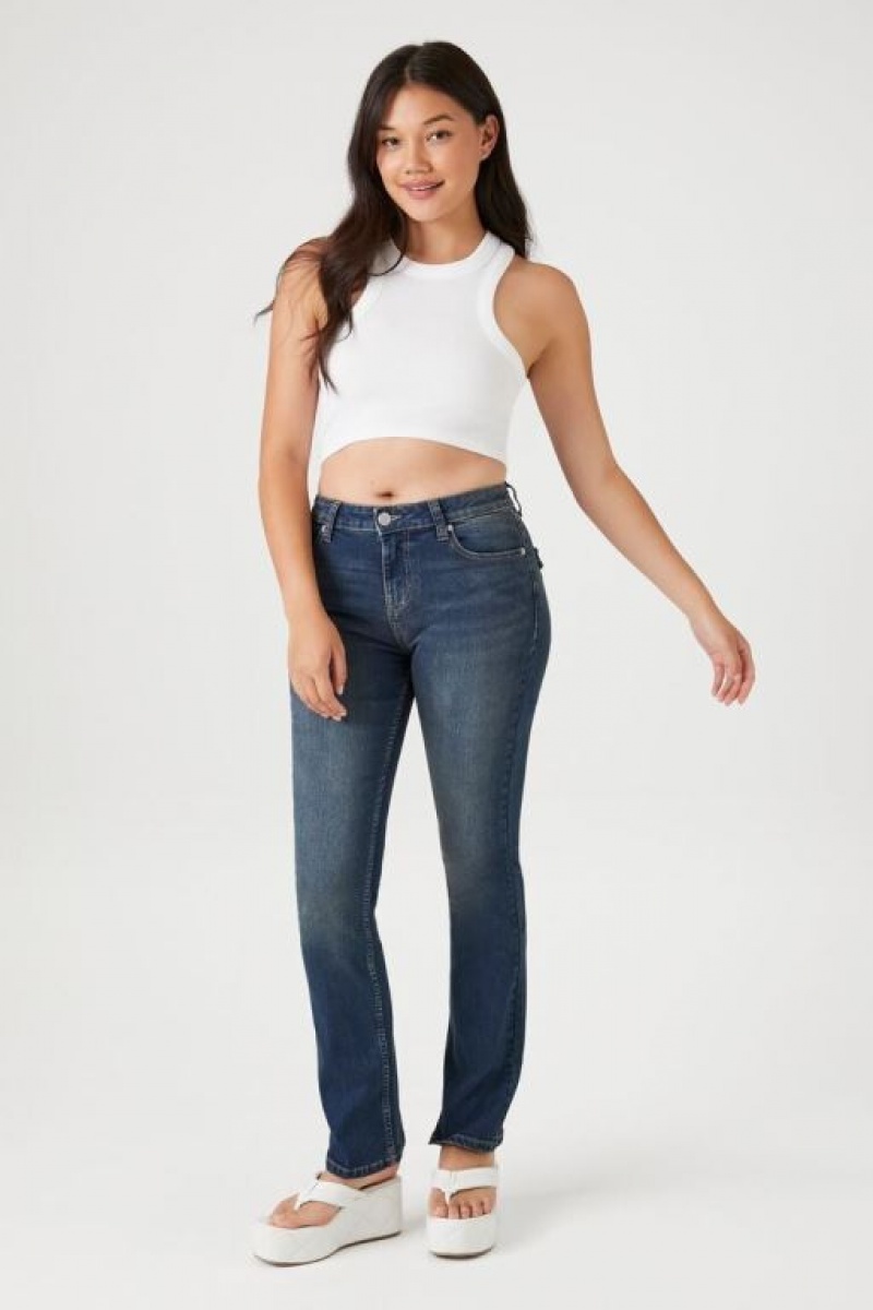 Jeans Forever 21 Stretch Denim Bootcut Mujer Azules | IvP8Rtwe3Nh