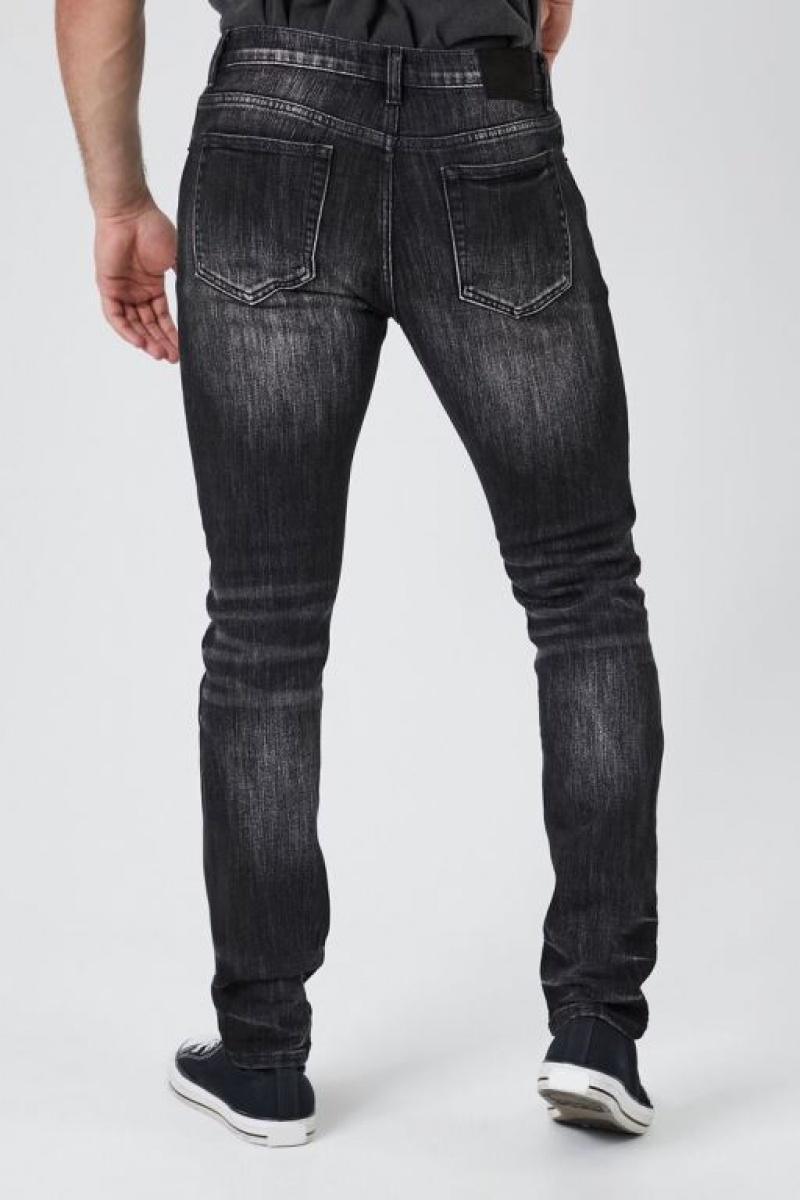 Jeans Forever 21 Stretch Denim Flaco Hombre Negras | RxWGEH6lVl4