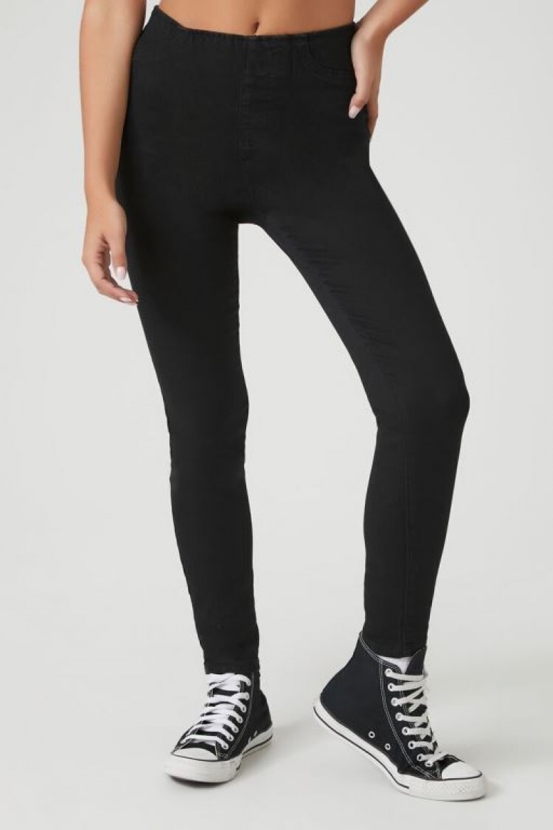 Jeans Forever 21 Stretch Denim Flaco Mujer Negras | 7bHdGKzpVeC