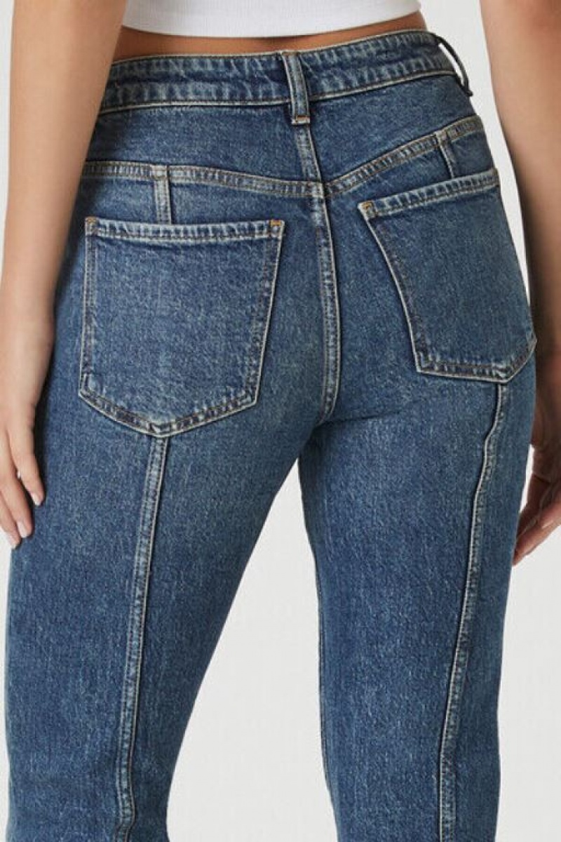 Jeans Forever 21 Stretch Denim Flaco Mujer Azules Oscuro | FdrQ8e8uVPN