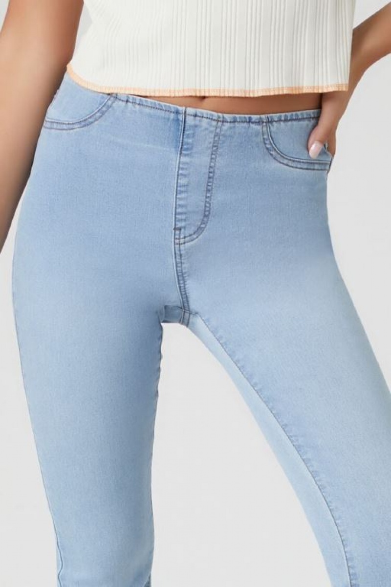 Jeans Forever 21 Stretch Denim Flare Mujer Azules Claro | cShqtf8VsGA