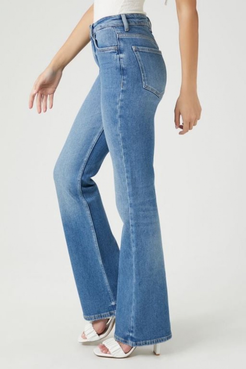 Jeans Forever 21 Stretch Denim Flare Mujer Azules | ttNCqyep5g8