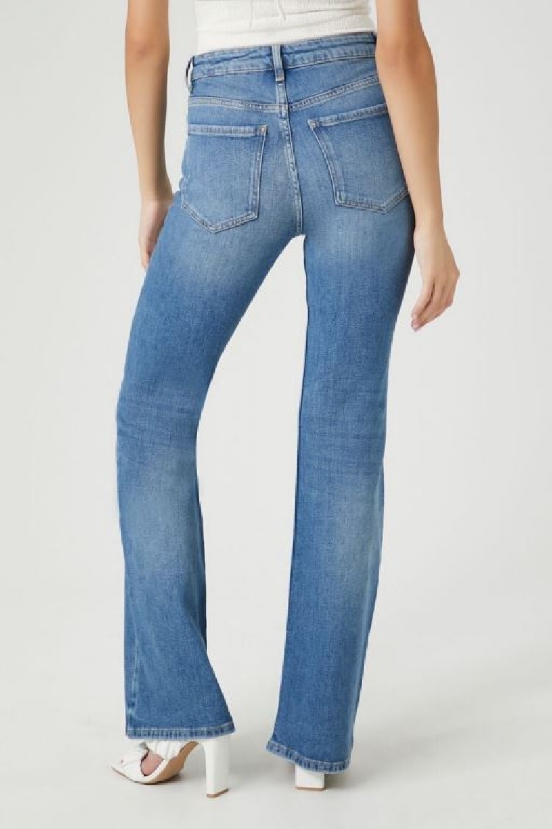 Jeans Forever 21 Stretch Denim Flare Mujer Azules | ttNCqyep5g8