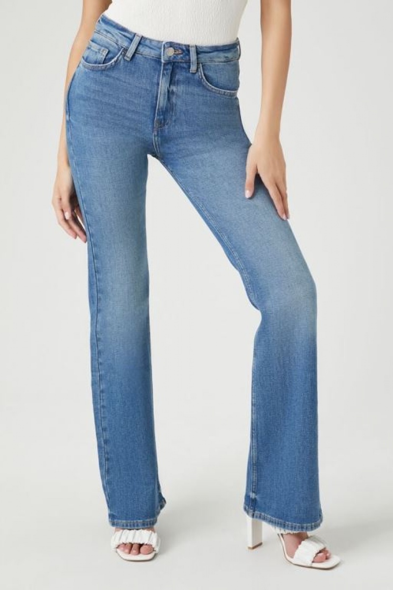 Jeans Forever 21 Stretch Denim Flare Mujer Azules | ttNCqyep5g8