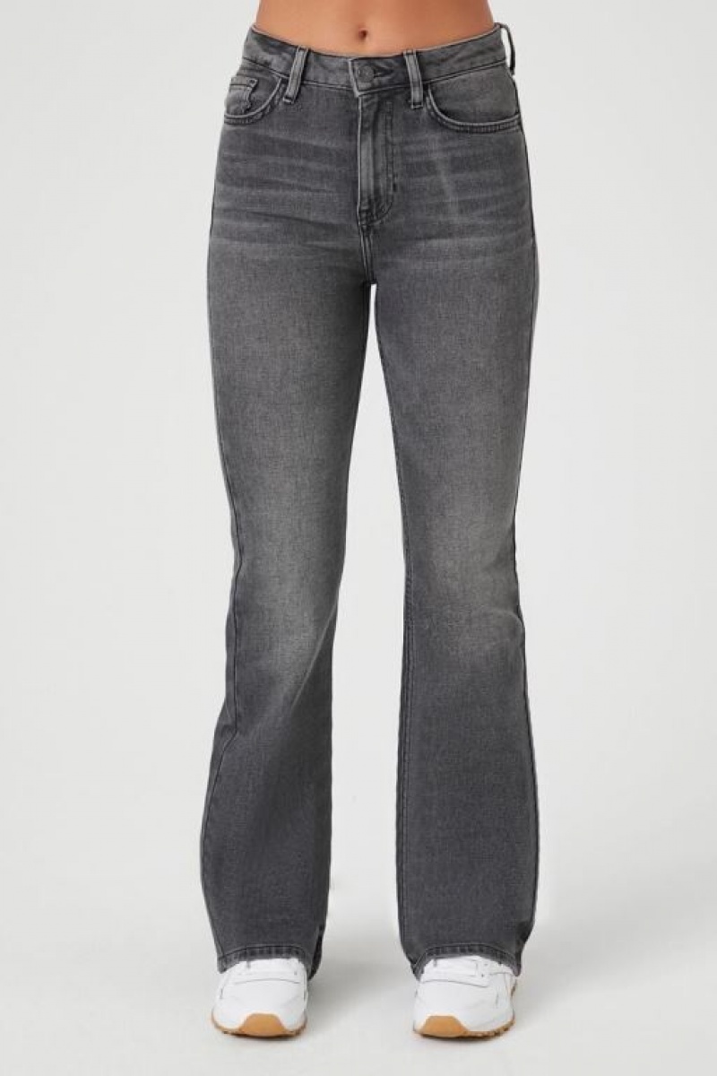 Jeans Forever 21 Stretch Denim Flare Mujer Negras | IPkpAobJfAg