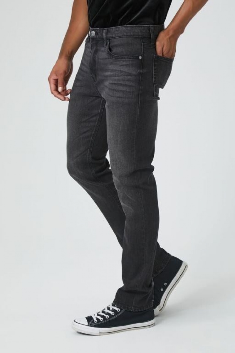 Jeans Forever 21 Stretch Denim Slim Fit Hombre Negras | QbpsFMe2H2c