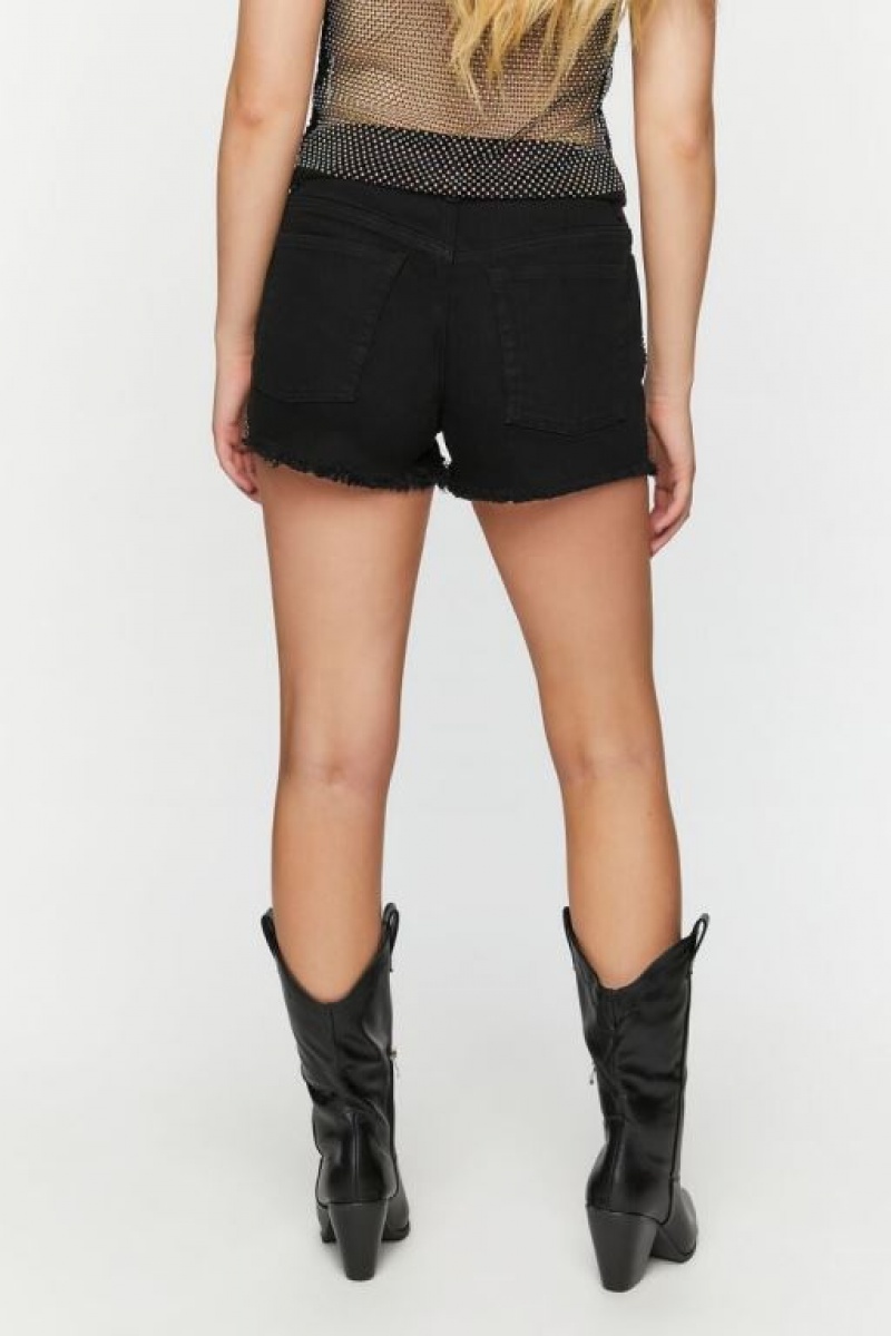 Jeans Forever 21 Studded Mid Rise Denim Mujer Negras | 34AkTmQzPBc