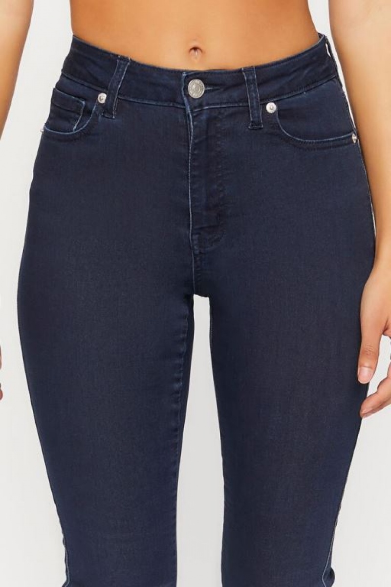 Jeans Forever 21 Super Stretch Flaco Curvy Mujer Azules Oscuro | mEEk0zCKlCR