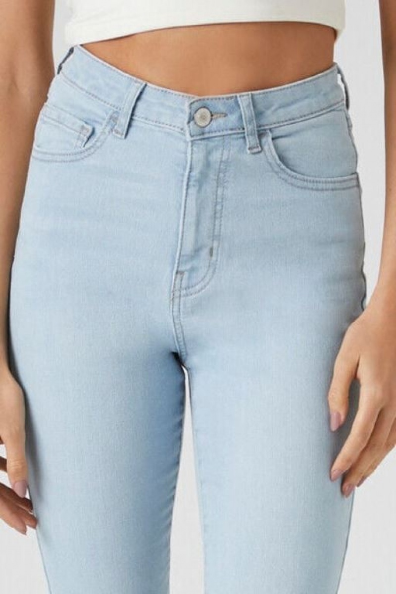 Jeans Forever 21 Tall Stretch Denim Flaco Mujer Azules Claro | sr9f72lDfO9