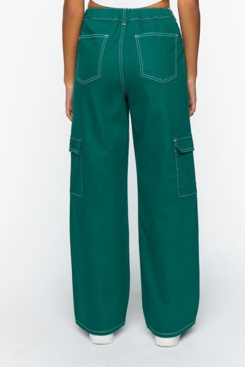 Jeans Forever 21 Twill Cargo Mujer Verde | 0rbJ8Ny0Rlj