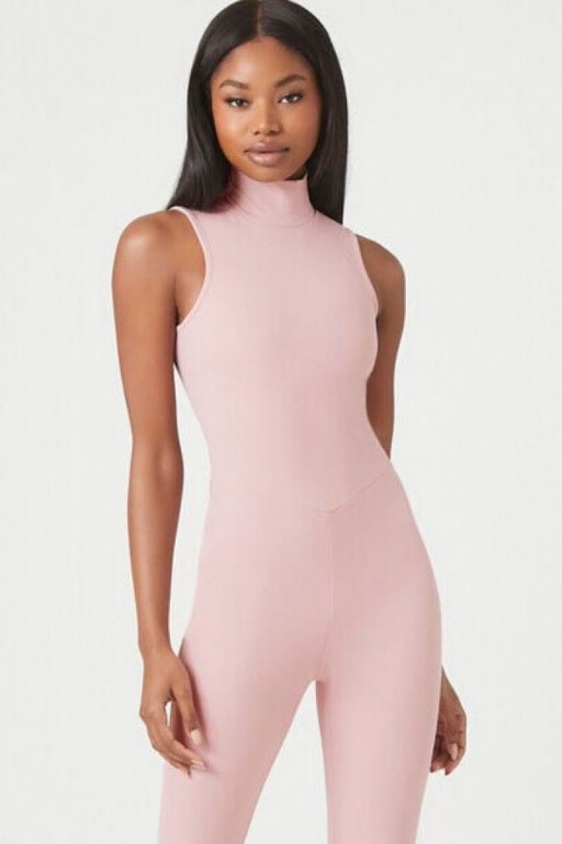 Jumpsuits Forever 21 Contour Mock Neck Jumpsuit Mujer Moradas | WPbF2zqVYQE