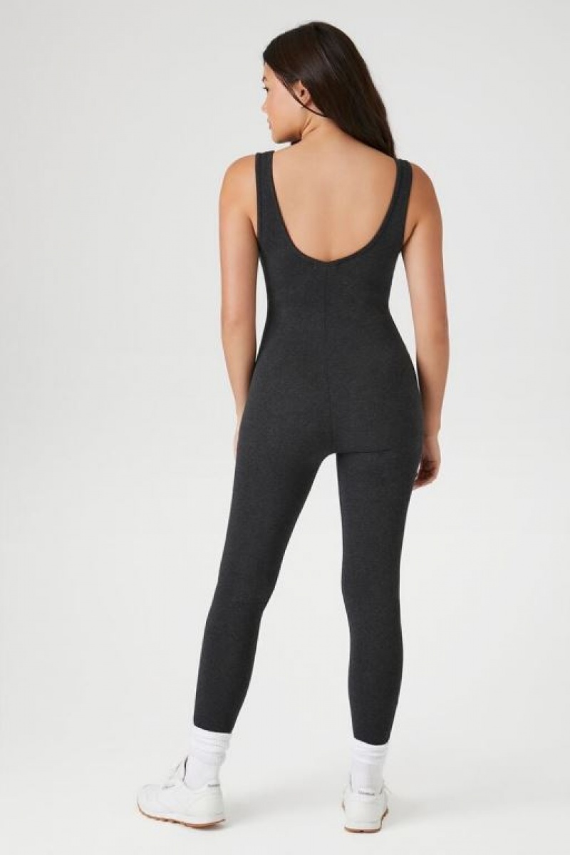 Jumpsuits Forever 21 Cotton Blend Tank Jumpsuit Mujer Gris | zRZ2steqVjw