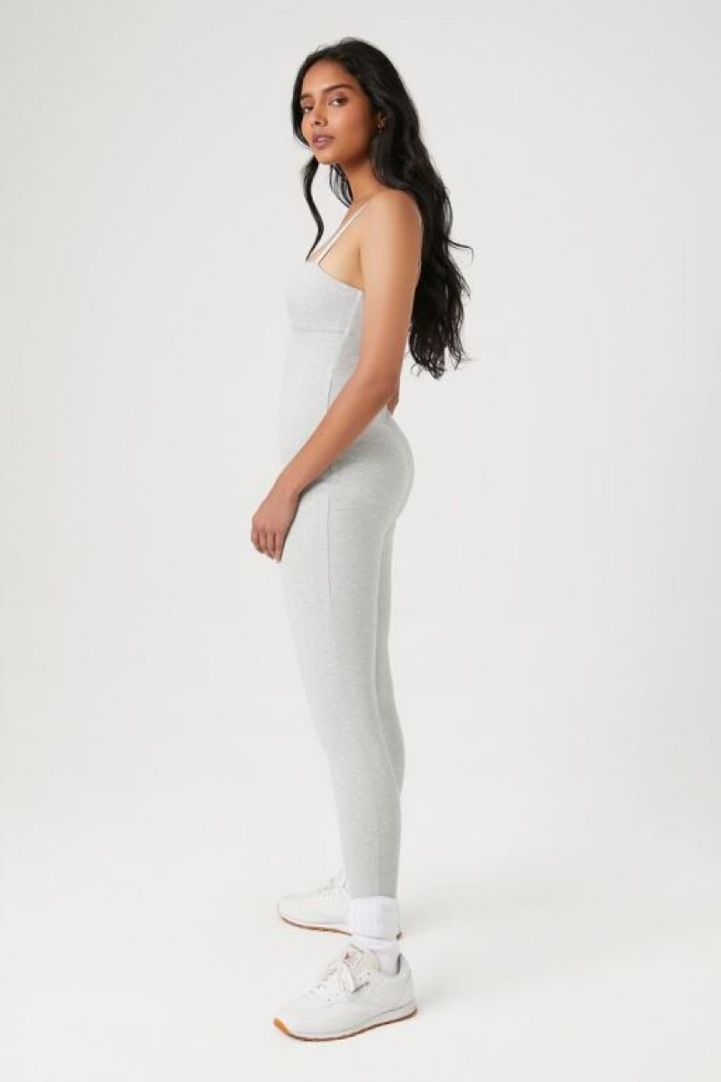 Jumpsuits Forever 21 Fitted Cami Jumpsuit Mujer Gris | 1hrKZPPPLDL