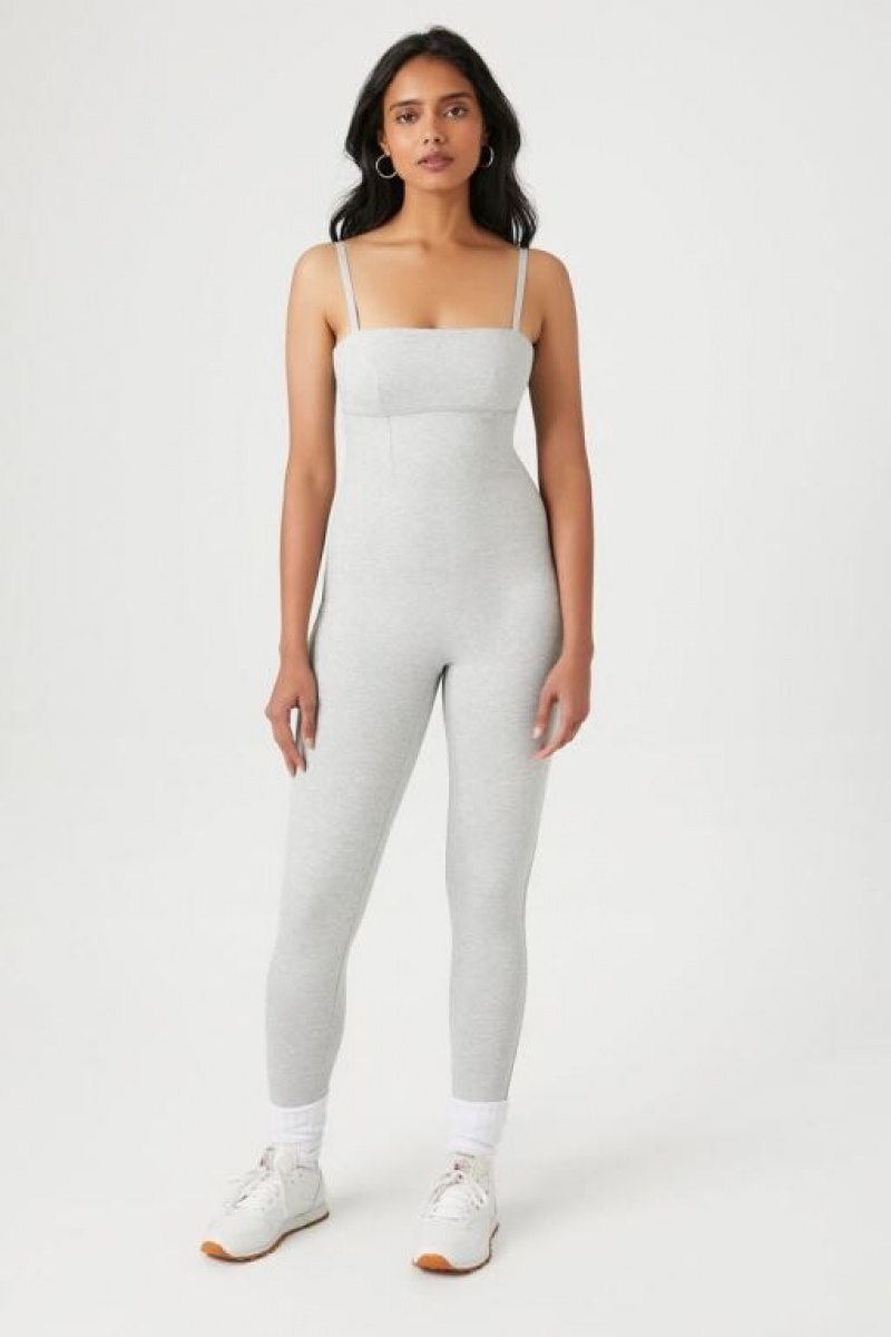 Jumpsuits Forever 21 Fitted Cami Jumpsuit Mujer Gris | 1hrKZPPPLDL