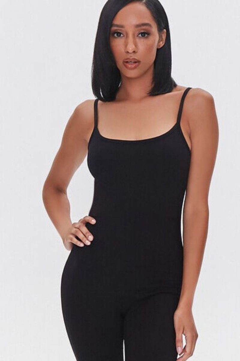 Jumpsuits Forever 21 Fitted Cami Jumpsuit Mujer Negras | vDj0YZbB5zM