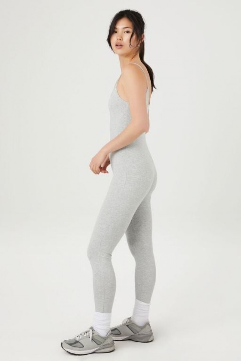 Jumpsuits Forever 21 Fitted Cami Jumpsuit Mujer Gris | T8TwcujI6Ug