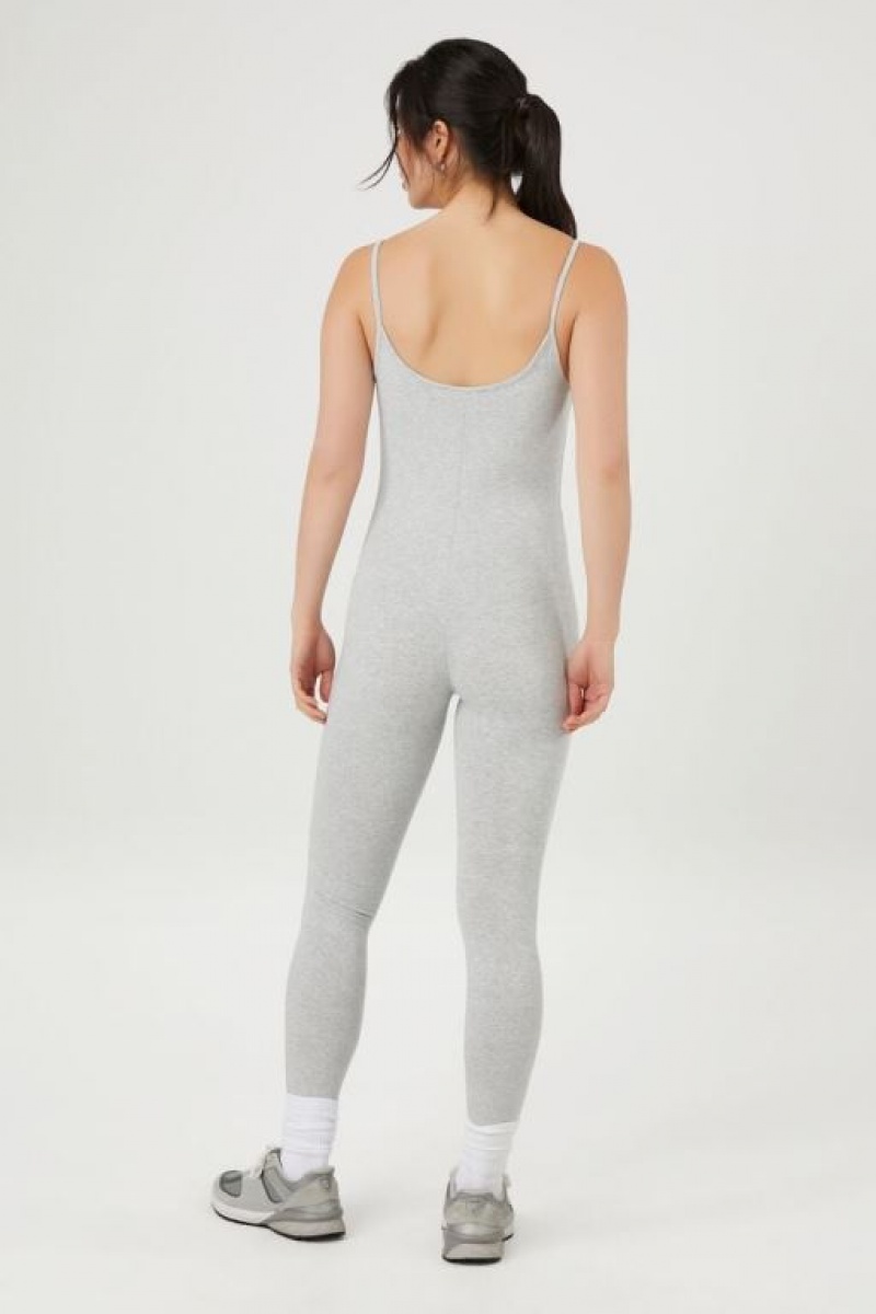 Jumpsuits Forever 21 Fitted Cami Jumpsuit Mujer Gris | T8TwcujI6Ug