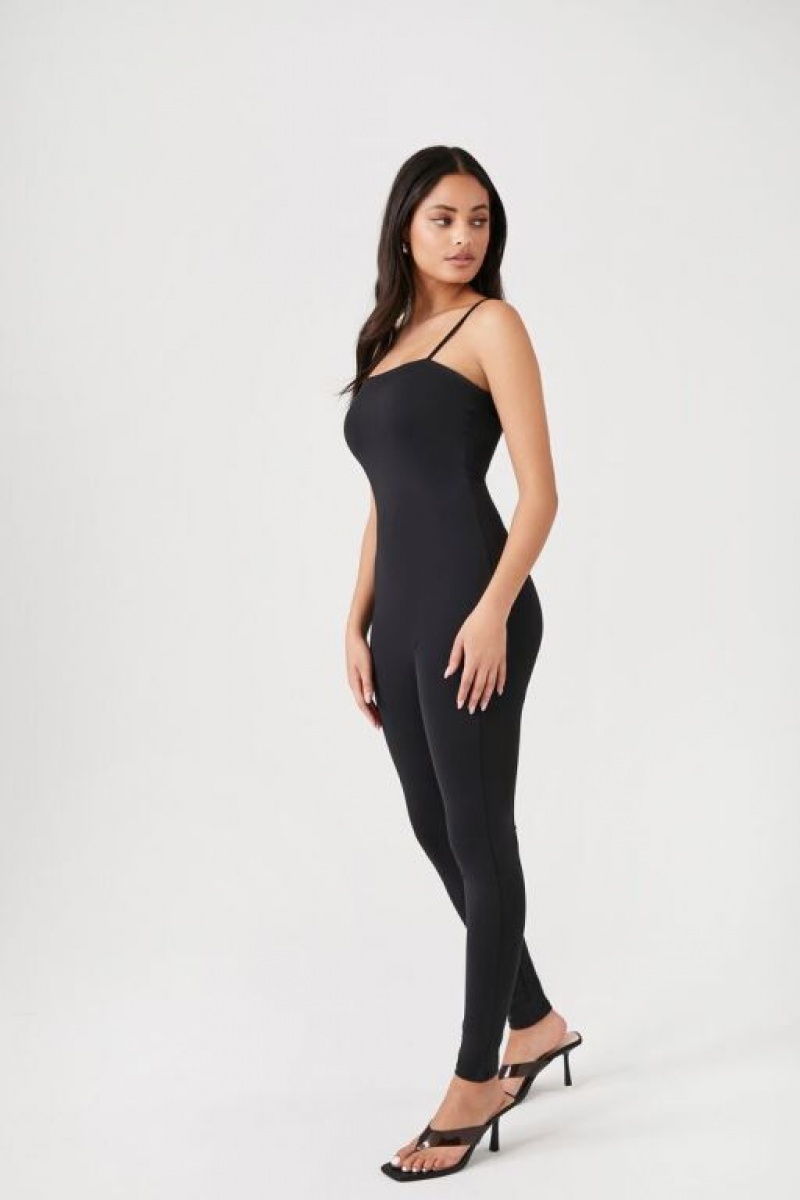 Jumpsuits Forever 21 Fitted Cami Jumpsuit Mujer Negras | CpABWreV8g4