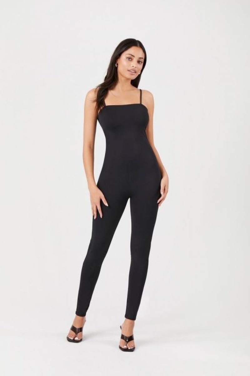 Jumpsuits Forever 21 Fitted Cami Jumpsuit Mujer Negras | CpABWreV8g4