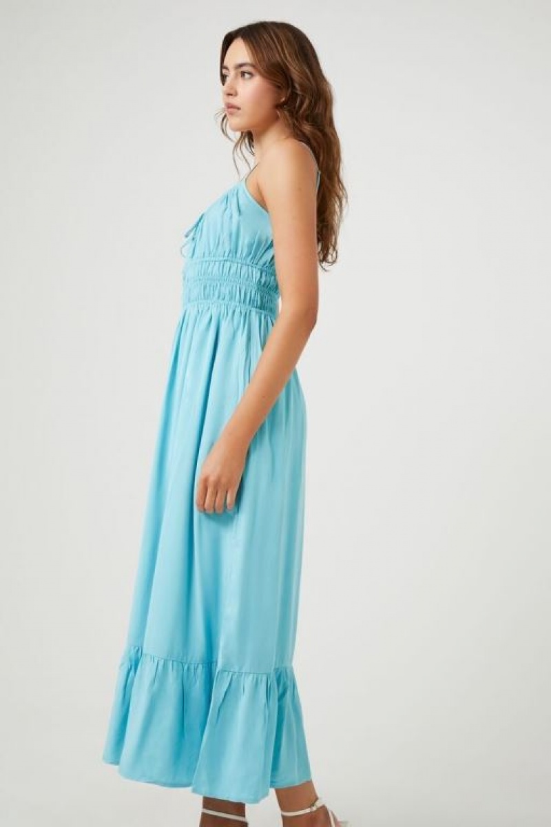 Jumpsuits Forever 21 Flounce Hem Midi Mujer Azules | GATNGO61kHc