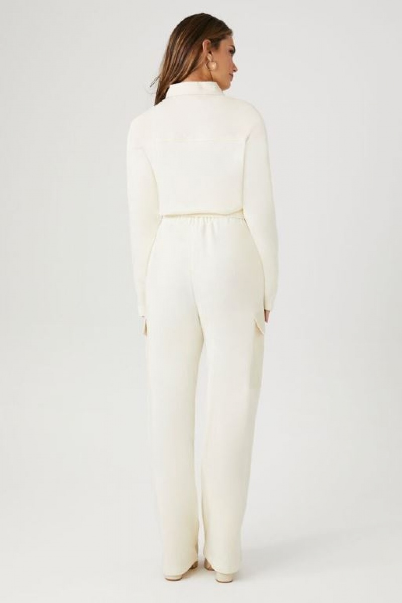 Jumpsuits Forever 21 French Terry Zip Up Jumpsuit Mujer Amarillo Claro | p3KVUHeELI9