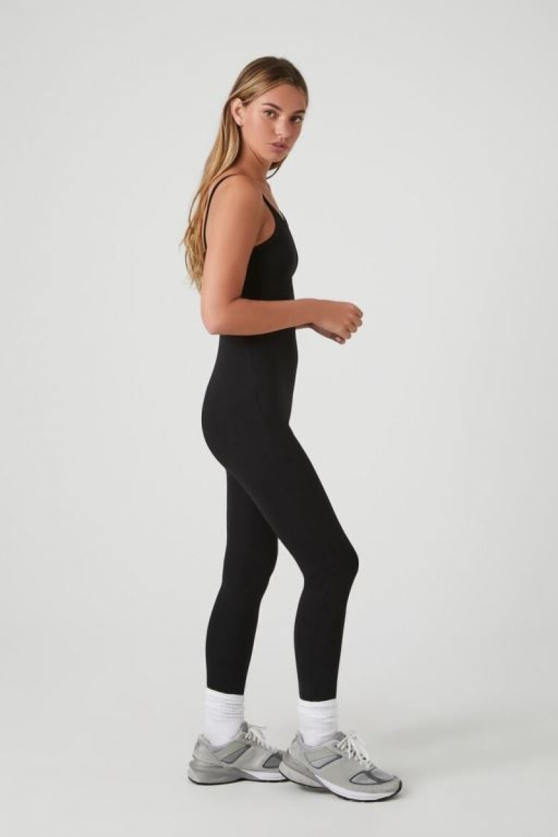 Jumpsuits Forever 21 Jersey Knit Cami Jumpsuit Mujer Negras | 6HPm0qVfLjb