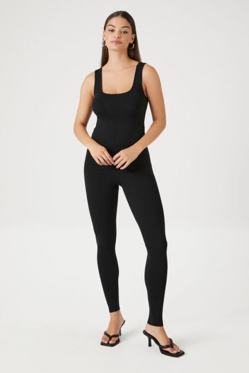 Jumpsuits Forever 21 Knit Sleeveless Jumpsuit Mujer Negras | 9m0k3jbPhII