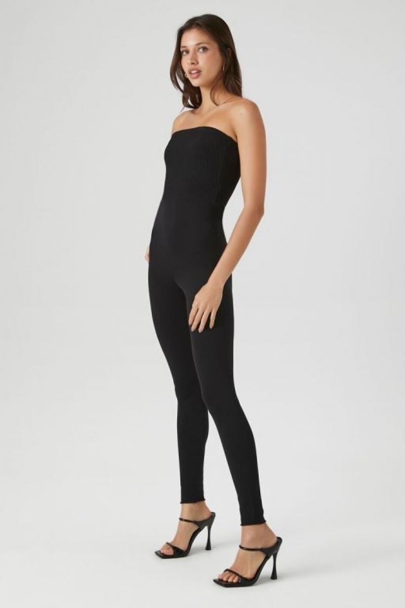 Jumpsuits Forever 21 Knit Tube Jumpsuit Mujer Negras | w0X60QAnebb