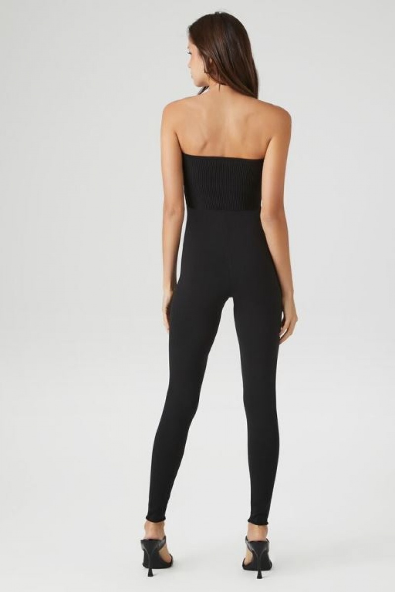 Jumpsuits Forever 21 Knit Tube Jumpsuit Mujer Negras | w0X60QAnebb