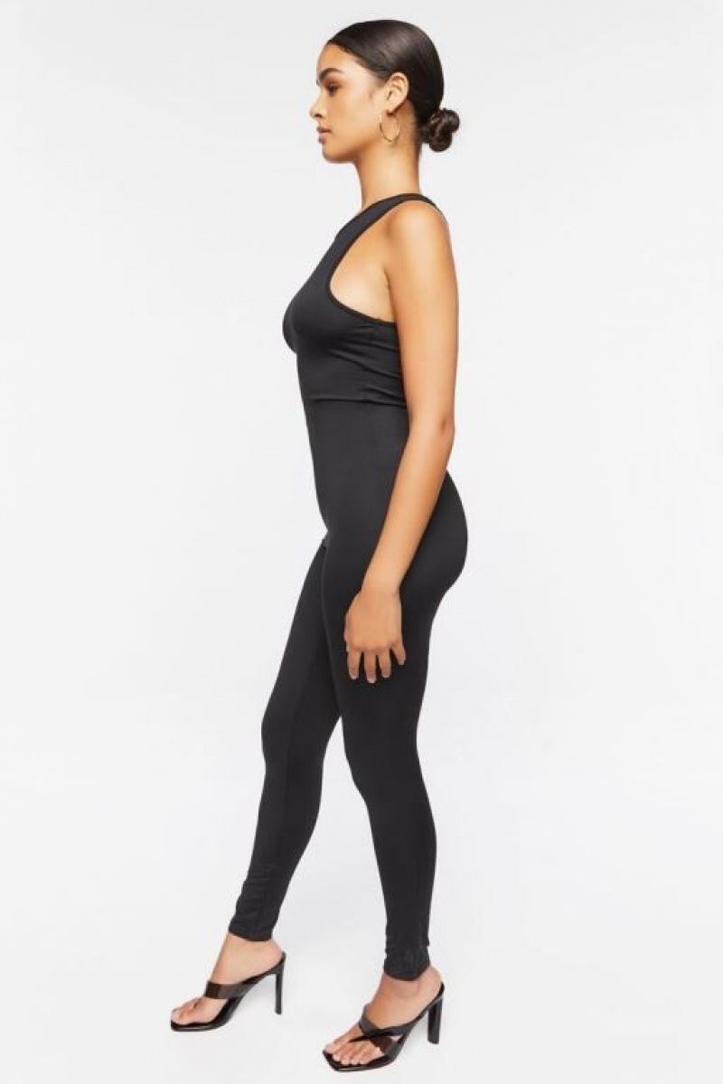 Jumpsuits Forever 21 Racerback Tank Jumpsuit Mujer Negras | cJi1hcqJwVv