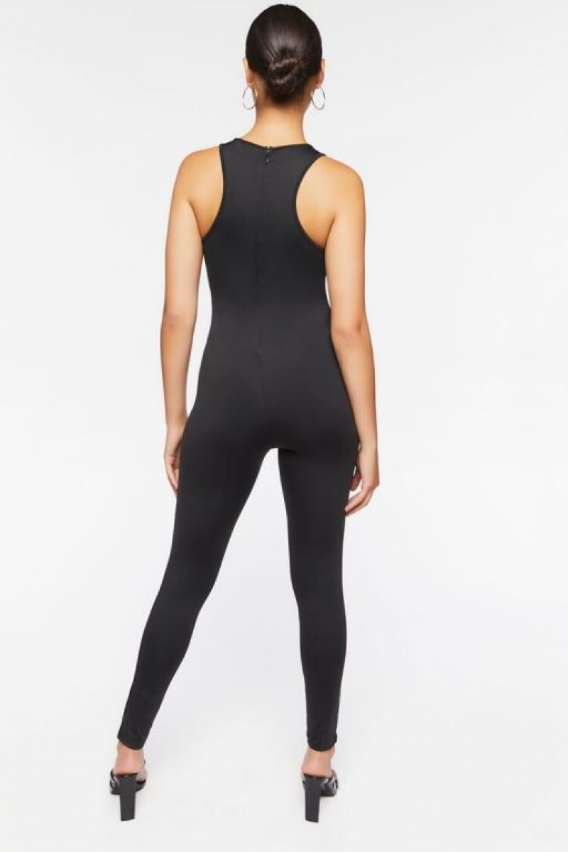 Jumpsuits Forever 21 Racerback Tank Jumpsuit Mujer Negras | cJi1hcqJwVv