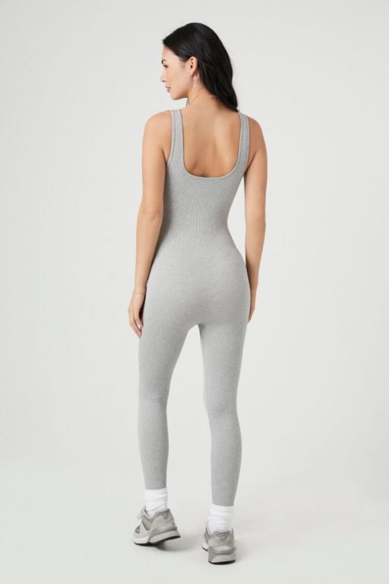 Jumpsuits Forever 21 Seamless Tank Jumpsuit Mujer Gris | d6wypi5ZrBr