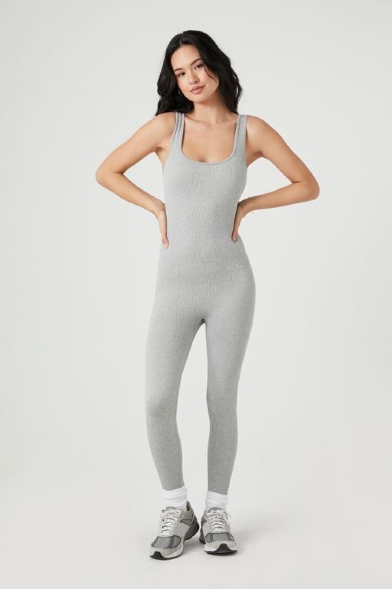 Jumpsuits Forever 21 Seamless Tank Jumpsuit Mujer Gris | d6wypi5ZrBr