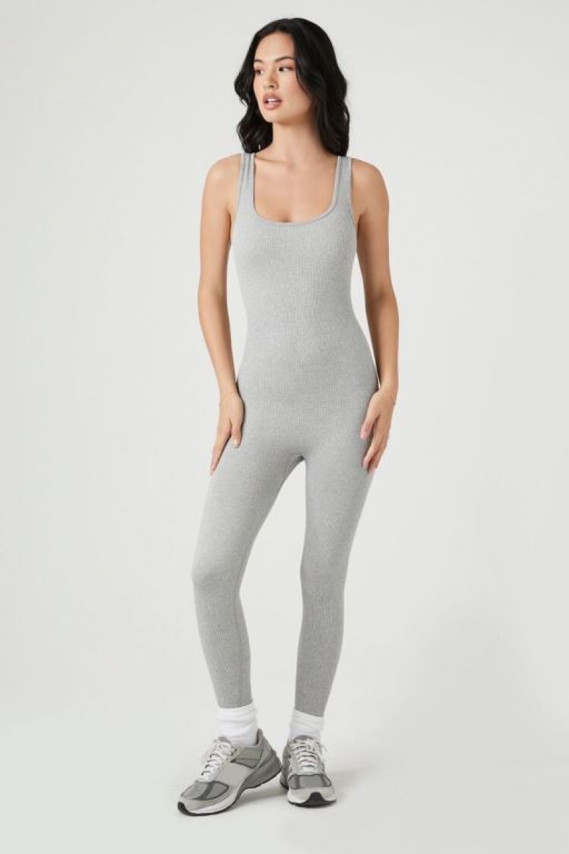 Jumpsuits Forever 21 Seamless Tank Jumpsuit Mujer Gris | d6wypi5ZrBr