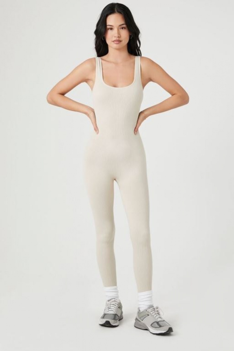 Jumpsuits Forever 21 Seamless Tank Jumpsuit Mujer Beige | 1HKimP0HG2Y