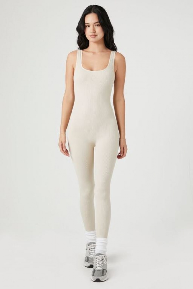 Jumpsuits Forever 21 Seamless Tank Jumpsuit Mujer Beige | 1HKimP0HG2Y