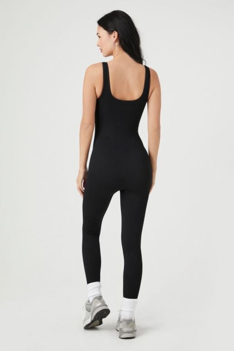 Jumpsuits Forever 21 Seamless Tank Jumpsuit Mujer Negras | nrZycd1hwrt