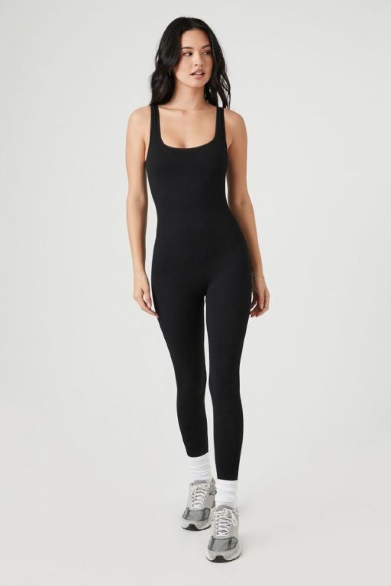 Jumpsuits Forever 21 Seamless Tank Jumpsuit Mujer Negras | nrZycd1hwrt