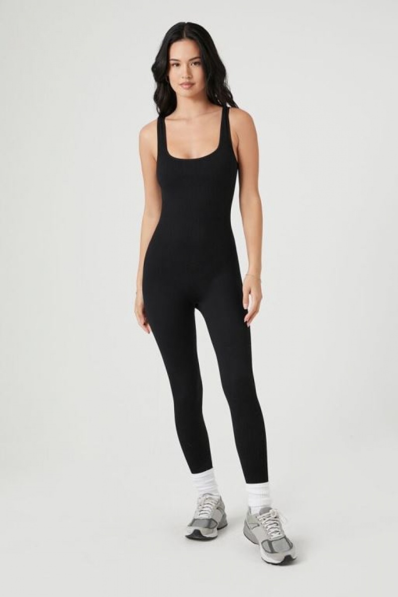 Jumpsuits Forever 21 Seamless Tank Jumpsuit Mujer Negras | nrZycd1hwrt