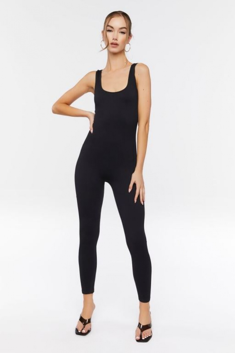 Jumpsuits Forever 21 Seamless Tank Jumpsuit Mujer Negras | 3CkIkJaRSk4