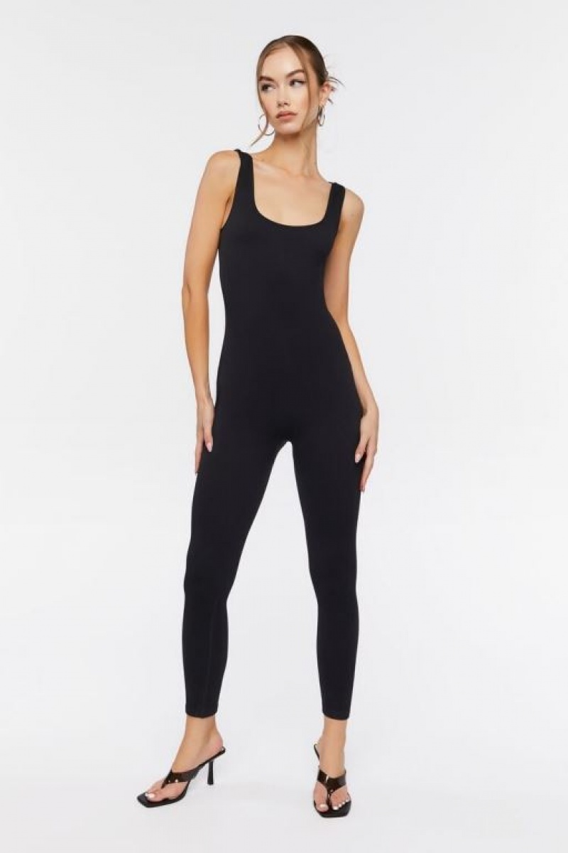 Jumpsuits Forever 21 Seamless Tank Jumpsuit Mujer Negras | 3CkIkJaRSk4