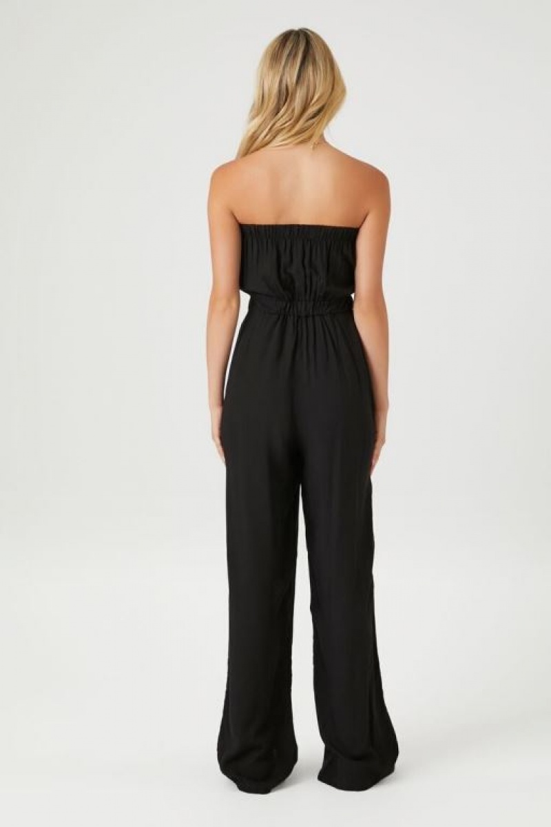 Jumpsuits Forever 21 Strapless Directo Leg Jumpsuit Mujer Negras | 3AjxCHPTSTH