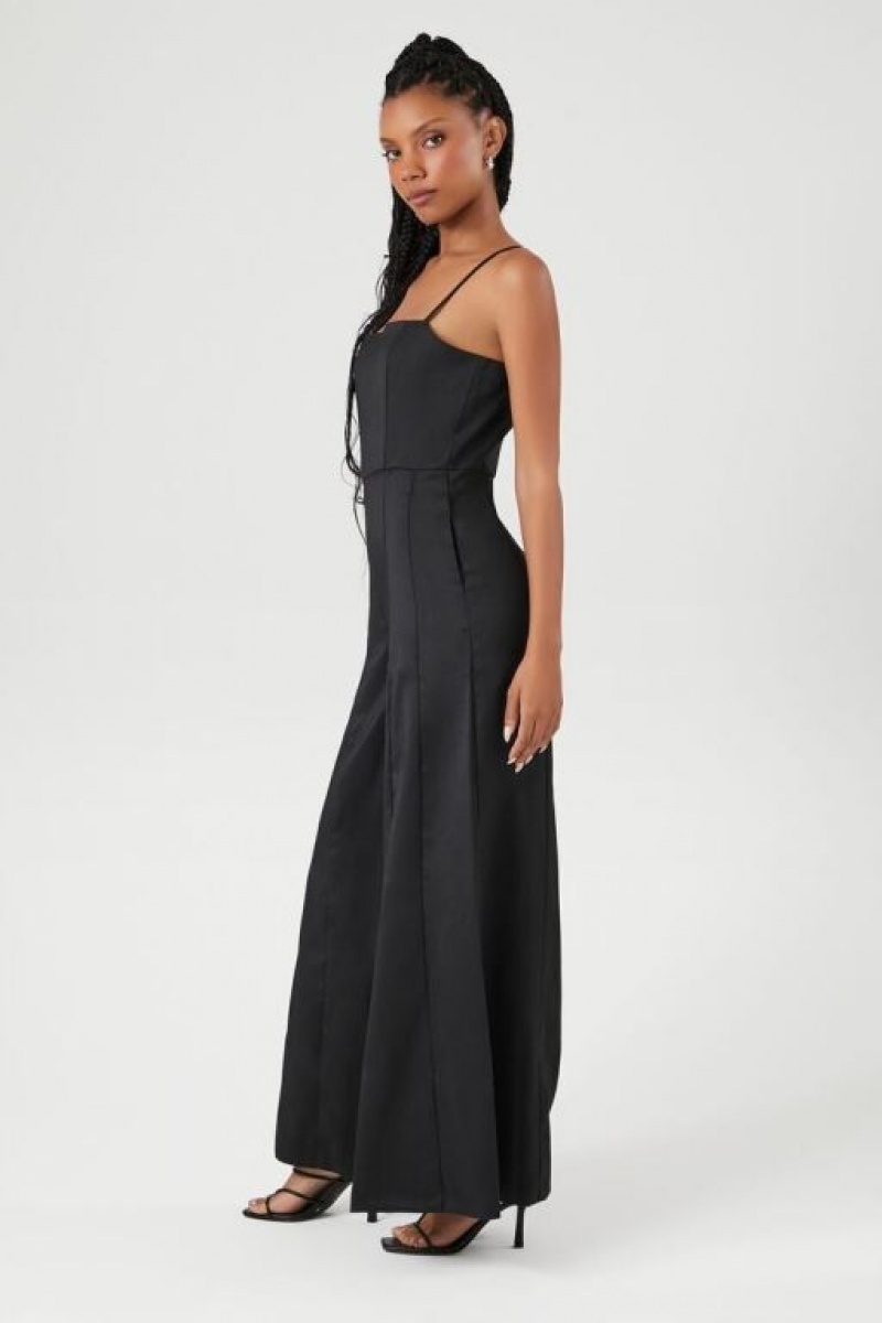 Jumpsuits Forever 21 Wide Leg Cami Jumpsuit Mujer Negras | ZcjvbKxYwO8