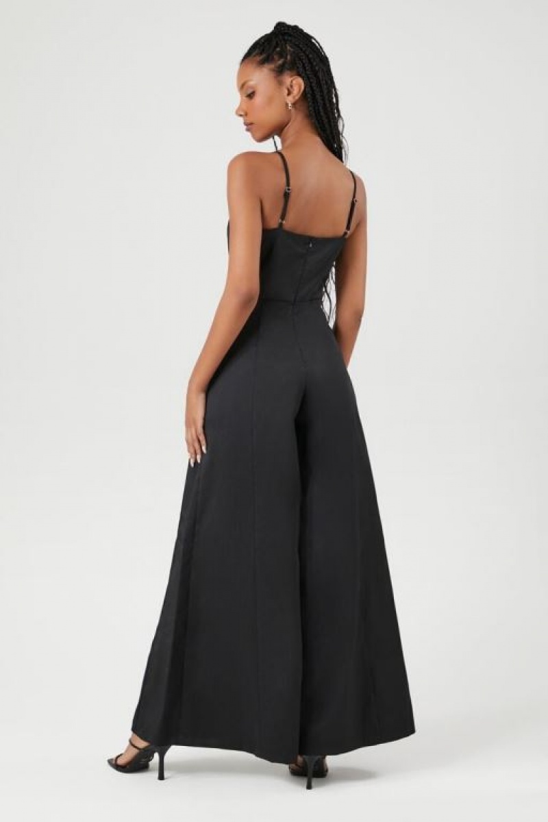 Jumpsuits Forever 21 Wide Leg Cami Jumpsuit Mujer Negras | ZcjvbKxYwO8