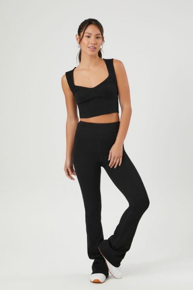 Leggins Forever 21 Active Flare Mujer Negras | TWJOjeH7arj